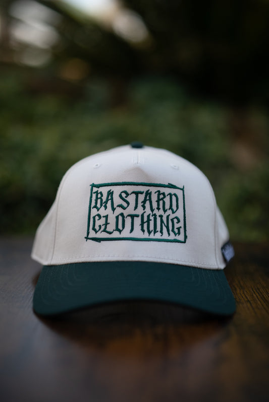 The Outcast Cream & Green Curved Bill