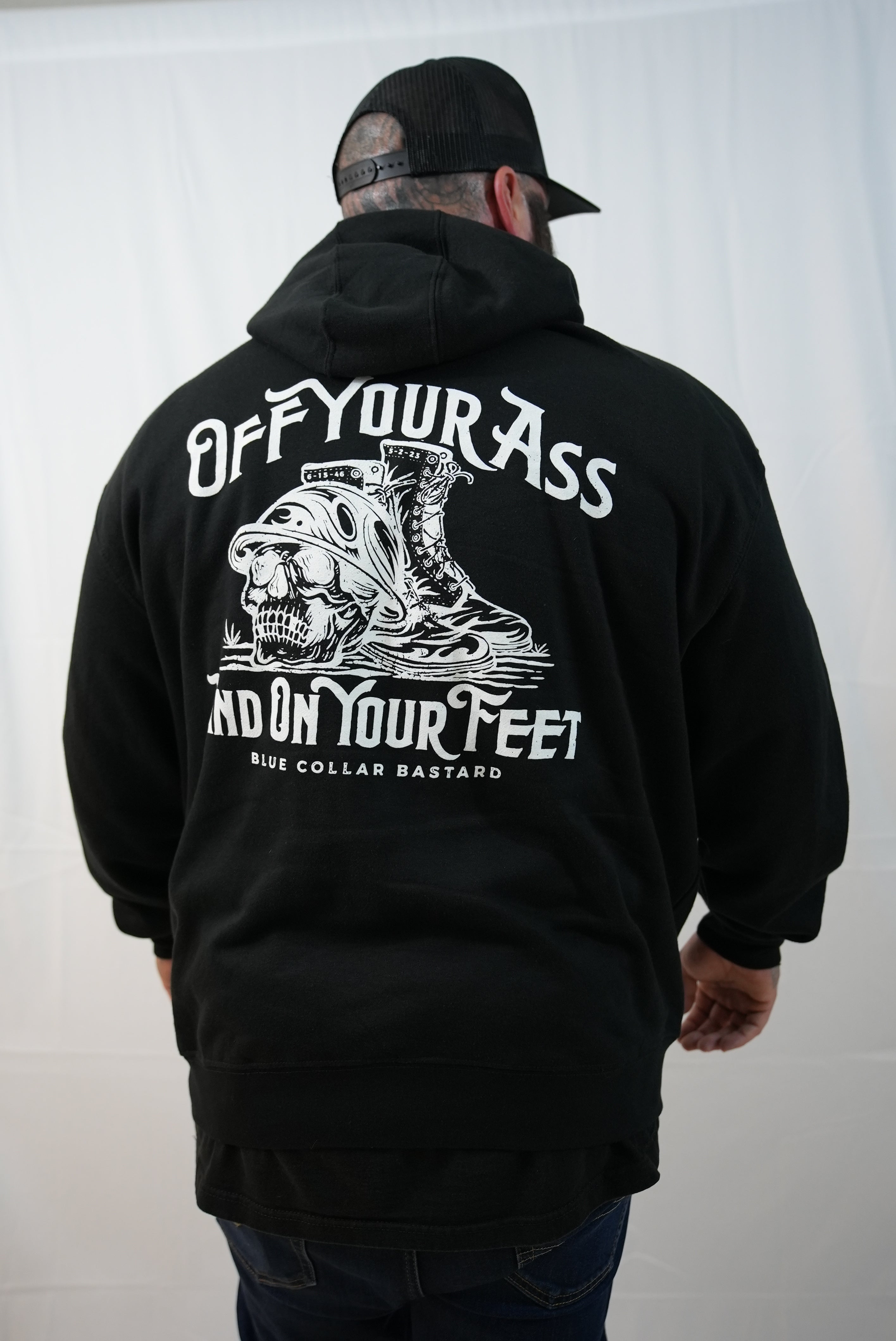 Off Your Ass On Your Feet Hoodie (Black) – Bastard Clothing