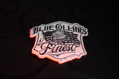 Blue Collars Finest Flag Stickers