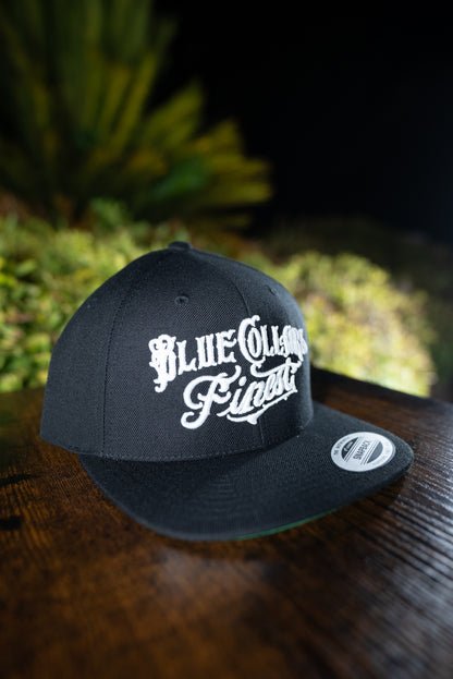 Blue Collars Finest Black Snapback Flat bill