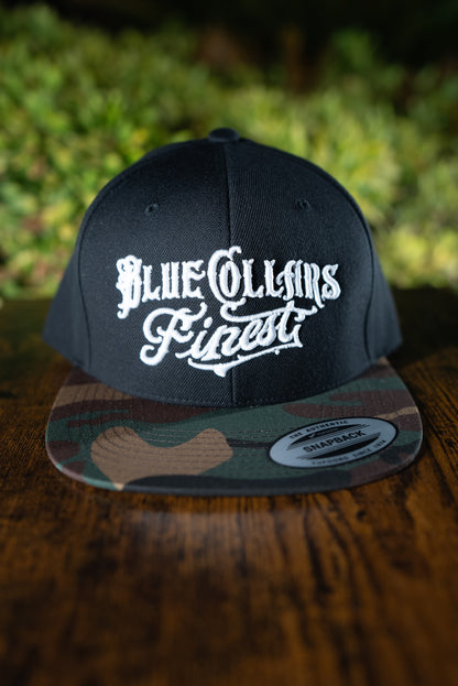 Blue Collars Finest Camo Flat Bill