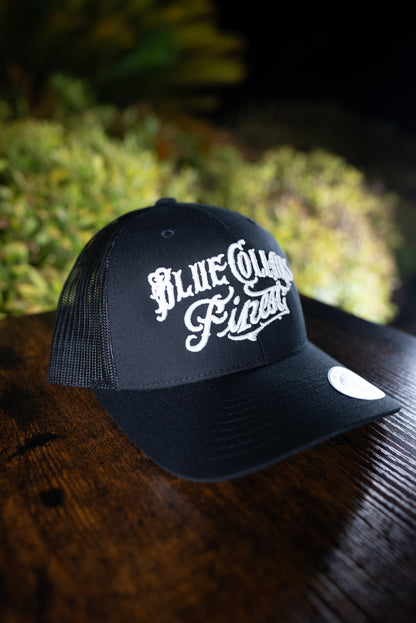 Blue Collars Finest Black Curved Bill