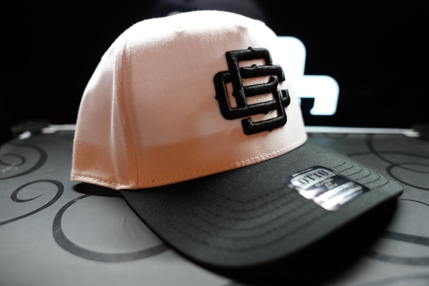 BC Logo White Hat w/ Black curved bill