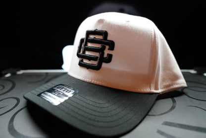 BC Logo White Hat w/ Black curved bill