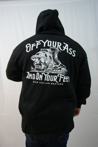 Off Your Ass & On Your Feet Hoodie (Black)