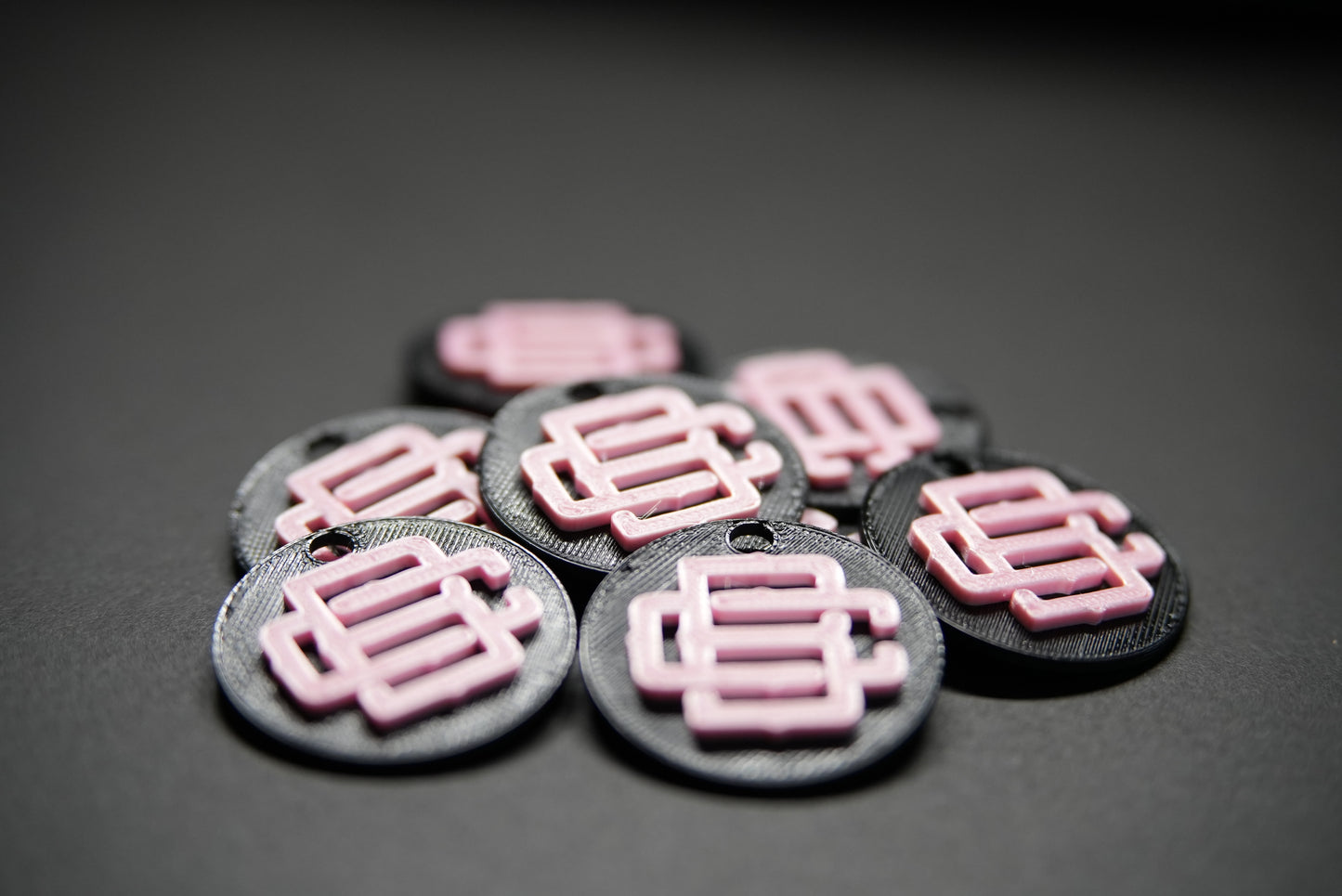 BastardClothingCo. Black & Pink Keychains