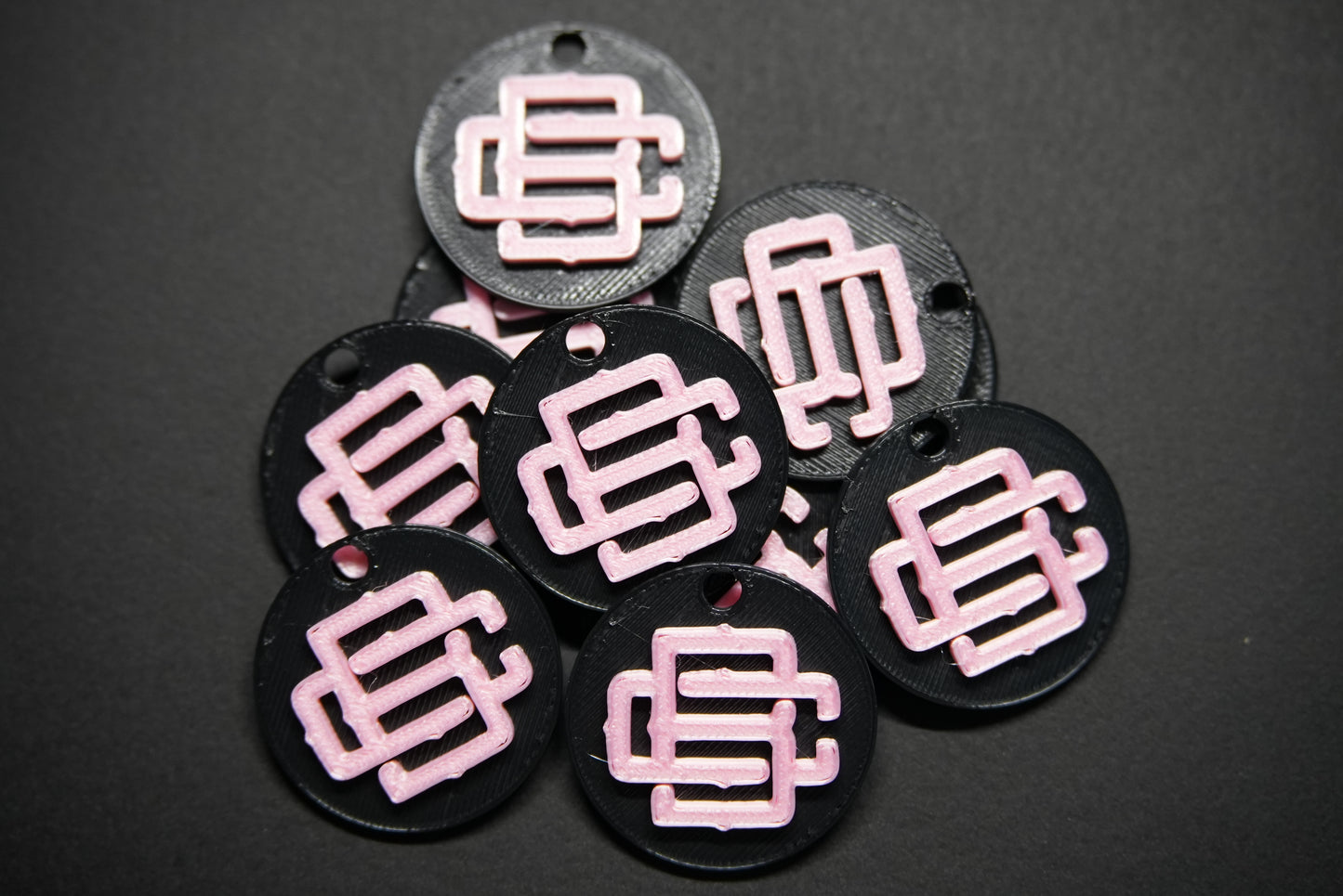 BastardClothingCo. Black & Pink Keychains