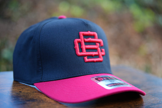 BC Logo Black W/ Red Curved Bill