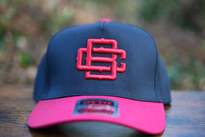 BC Logo Black W/ Red Curved Bill