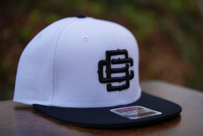 BC Logo Pure White w/ Black Flat Bill