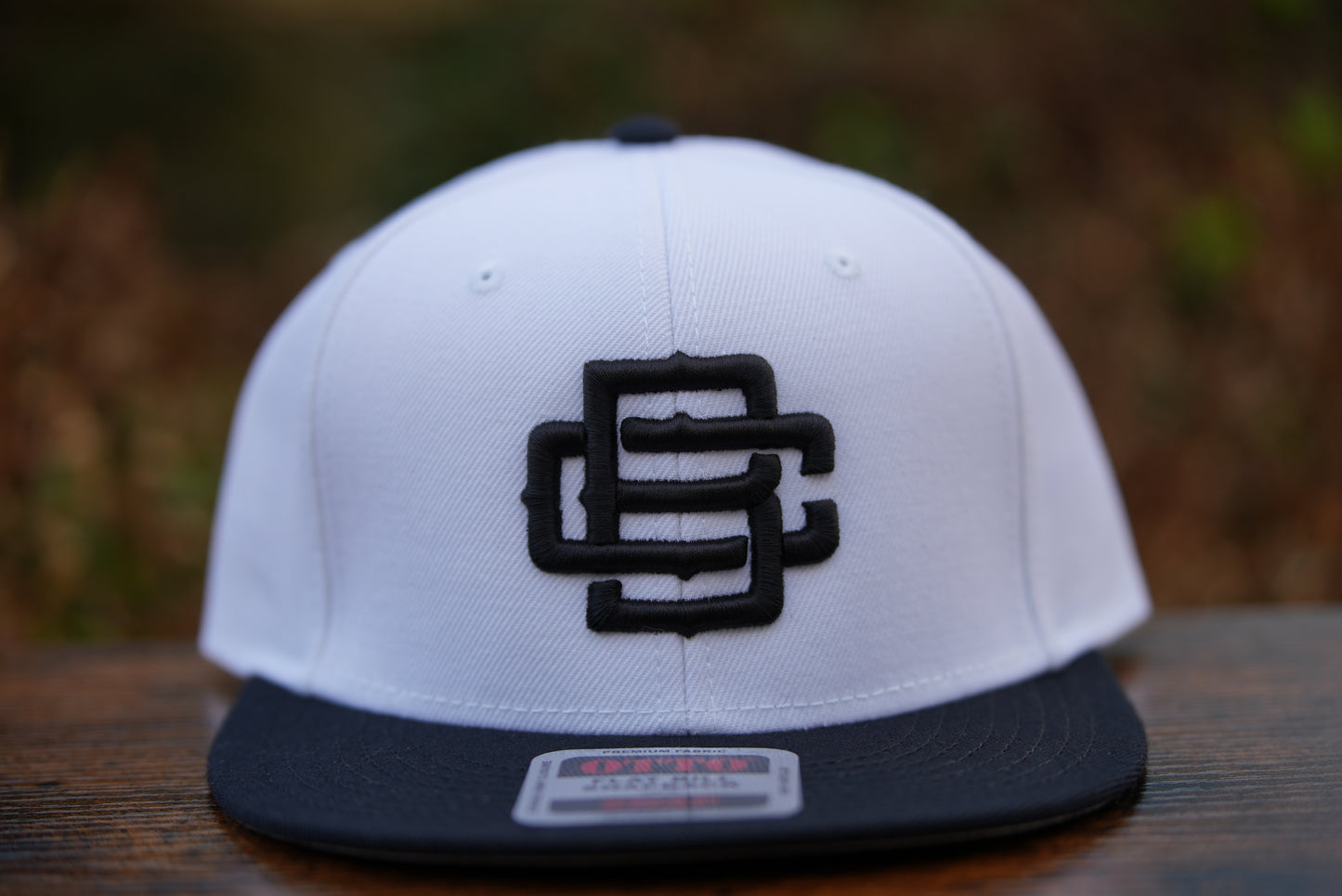 BC Logo Pure White w/ Black Flat Bill