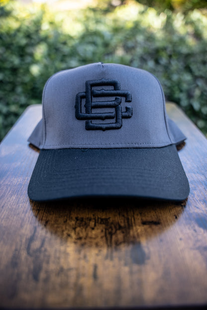 BC Logo Dark Grey W/ Black Curved Bill Hat