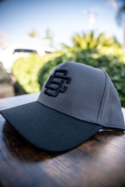 BC Logo Dark Grey W/ Black Curved Bill Hat