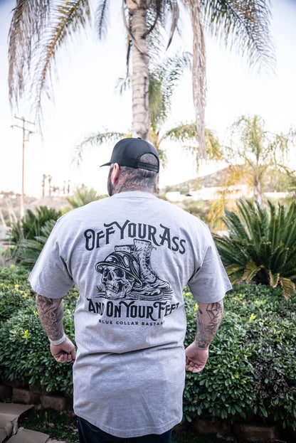 Off your ass & On your feet Short sleeve (Heather Grey)