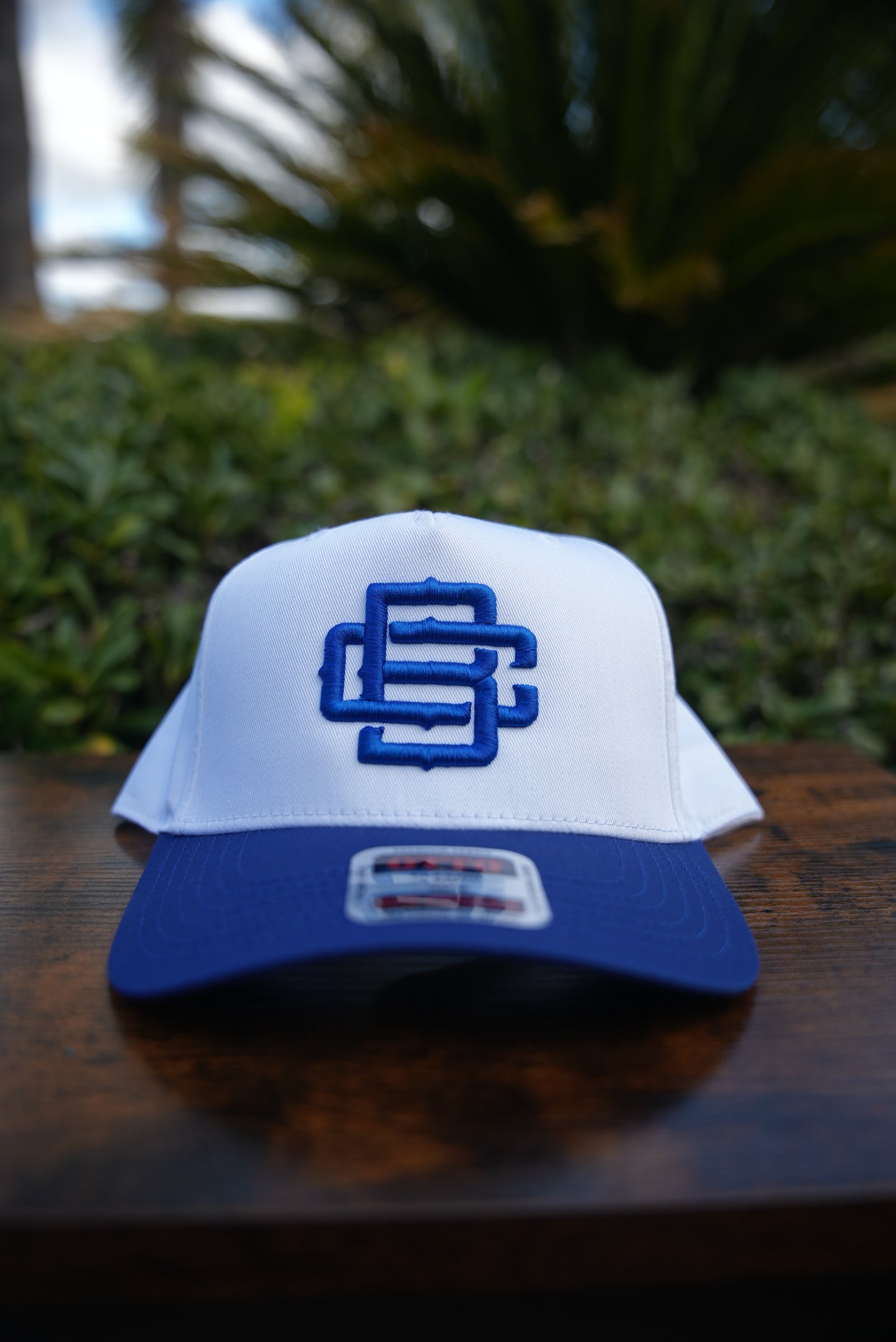 BC Logo White w/Royal Blue Curved Bill