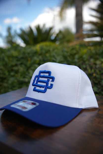 BC Logo White w/Royal Blue Curved Bill