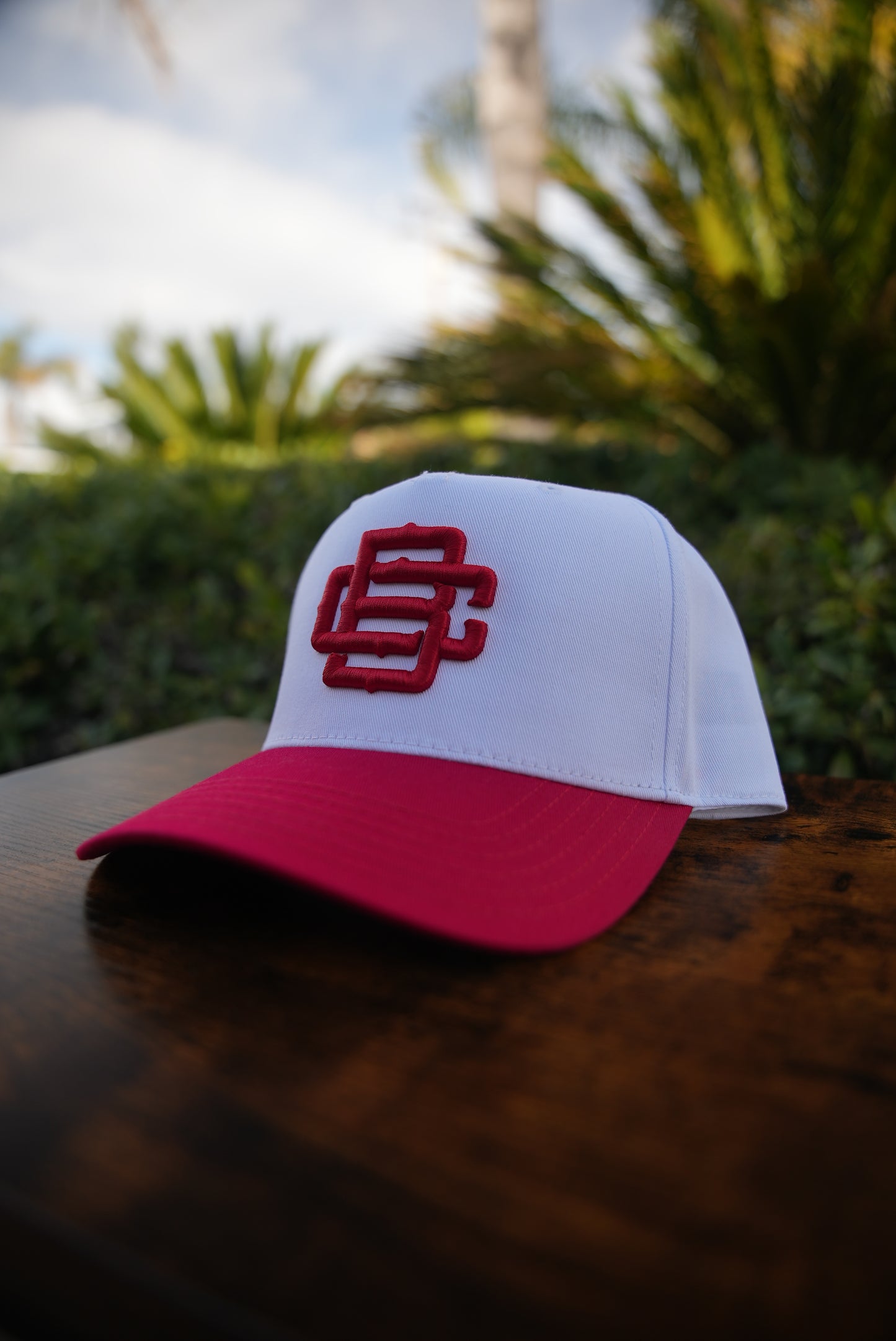 BC Logo White & Red Curved Bill Hat