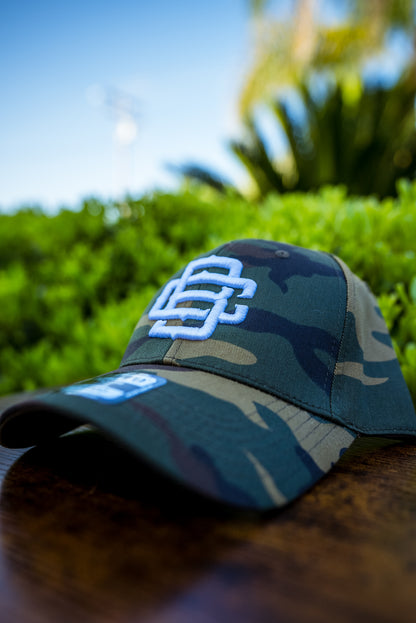 BC Logo Camo W/ White stitching (Curved Bill)