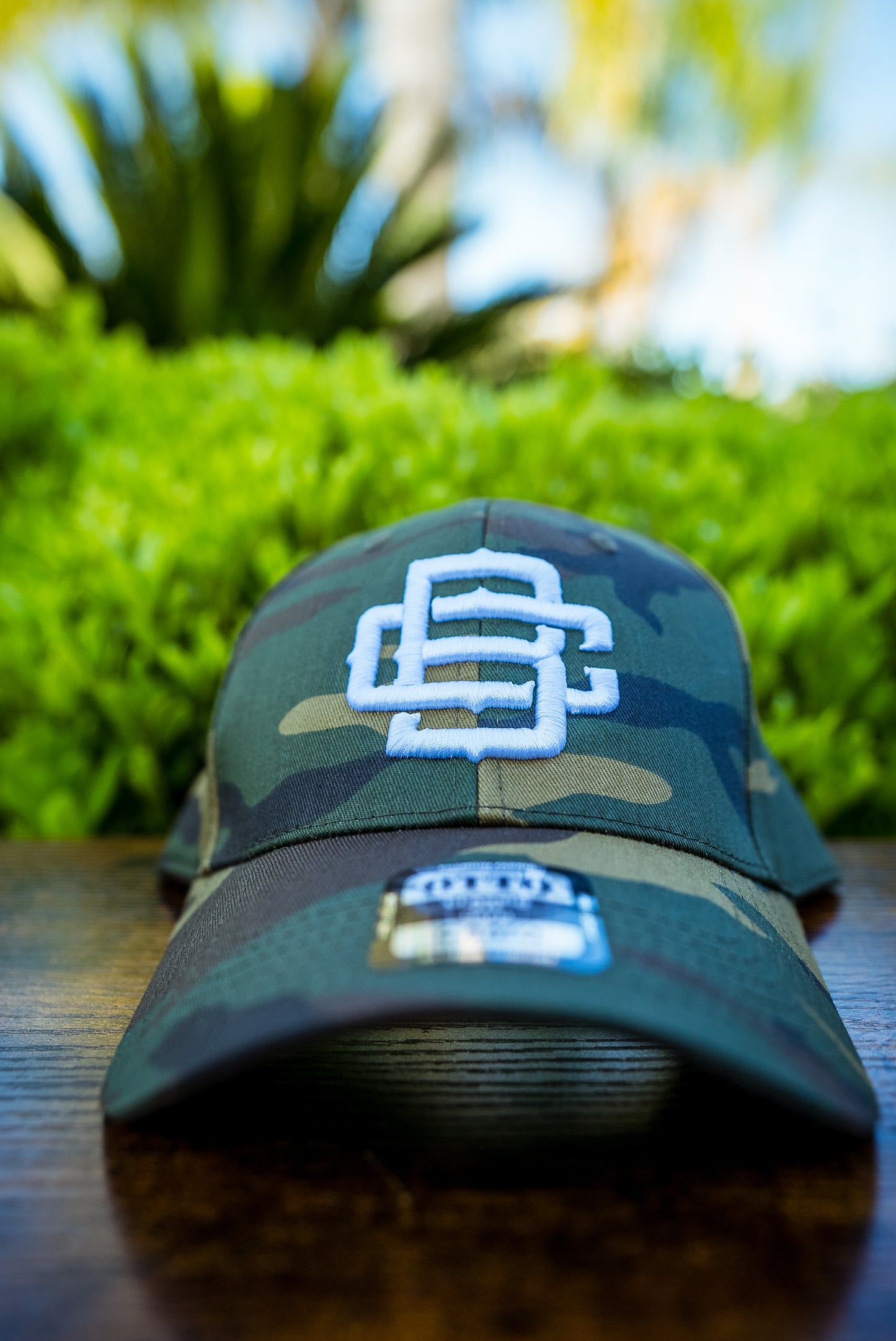 BC Logo Camo W/ White stitching (Curved Bill)