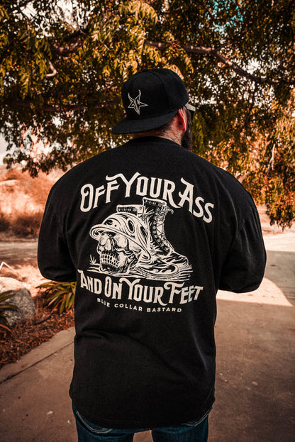 Off your ass & On your feet long sleeve (Black)