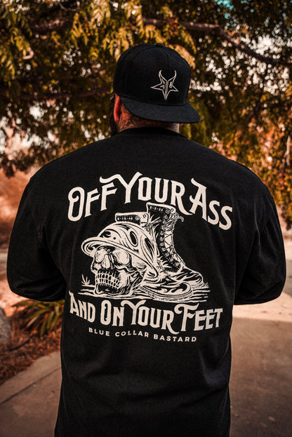 Off your ass & On your feet long sleeve (Black)