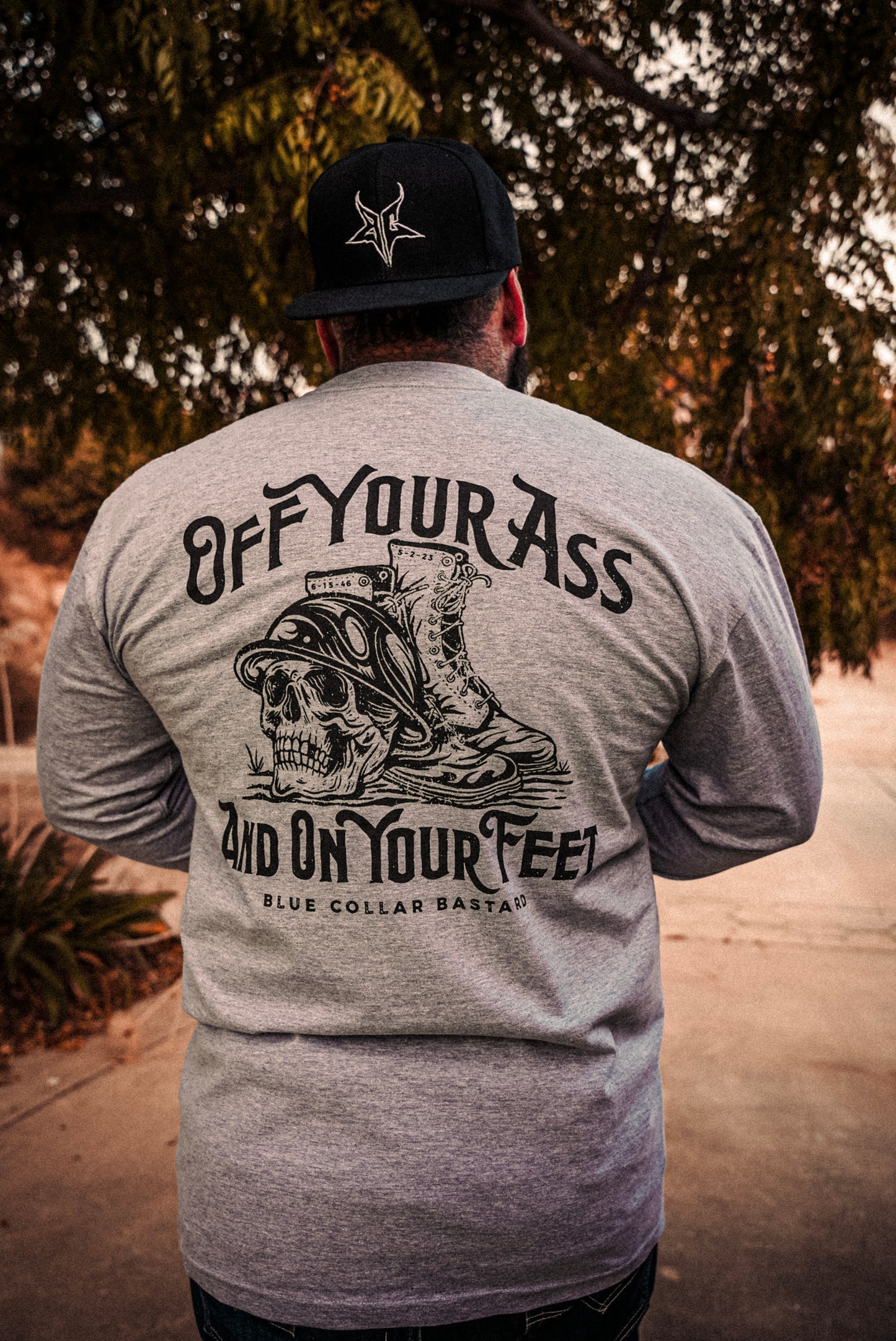 Off Your Ass & On Your Feet Long Sleeve (Grey)